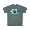 Orca Whale Tribal Doodle Teal Ink Art Dark Unisex Ultra Cotton Tee Heather / S T-Shirt