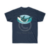 Orca Whale Tribal Doodle Teal Ink Art Dark Unisex Ultra Cotton Tee Navy / S T-Shirt