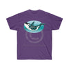 Orca Whale Tribal Doodle Teal Ink Art Dark Unisex Ultra Cotton Tee Purple / S T-Shirt