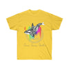 Orca Whale Tribal Rainbow Splash Ink Ultra Cotton Tee Daisy / S T-Shirt
