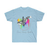 Orca Whale Tribal Rainbow Splash Ink Ultra Cotton Tee Light Blue / S T-Shirt