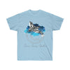 Orca Whale Tribal Rainbow Splash Ink Ultra Cotton Tee Light Blue / S T-Shirt