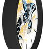 Orca Whale Tribal Splash Blue Yellow Wall Clock Home Decor