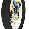 Orca Whale Tribal Splash Blue Yellow Wall Clock Home Decor