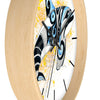 Orca Whale Tribal Splash Blue Yellow Wall Clock Home Decor