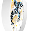 Orca Whale Tribal Splash Blue Yellow Wall Clock Home Decor