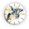 Orca Whale Tribal Splash Blue Yellow Wall Clock White / 10 Home Decor