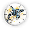 Orca Whale Tribal Splash Blue Yellow Wall Clock White / Black 10 Home Decor