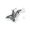 Orca Whale Tribal Tattoo Black Ink Art Die-Cut Magnets 2 X / 1 Pc Home Decor