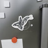 Orca Whale Tribal Tattoo Black Ink Art Die-Cut Magnets Home Decor