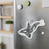 Orca Whale Tribal Tattoo Black Ink Art Die-Cut Magnets Home Decor