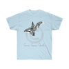 Orca Whale Tribal Tattoo Black Ink Art Ultra Cotton Tee Light Blue / S T-Shirt