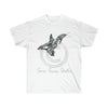 Orca Whale Tribal Tattoo Black Ink Art Ultra Cotton Tee White / S T-Shirt