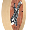 Orca Whale Tribal Tattoo Burnt Orange Ink Art Wall Clock Home Decor