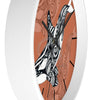 Orca Whale Tribal Tattoo Burnt Orange Ink Art Wall Clock Home Decor