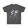 Orca Whale Tribal Tattoo Doodle Blue Black Ink Art Dark Unisex Ultra Cotton Tee Heather / S T-Shirt