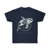 Orca Whale Tribal Tattoo Doodle Blue Black Ink Art Dark Unisex Ultra Cotton Tee Navy / S T-Shirt
