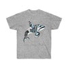Orca Whale Tribal Tattoo Doodle Blue Black Ink Art Ultra Cotton Tee Sport Grey / S T-Shirt