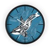 Orca Whale Tribal Tattoo Indigo Blue Ink Art Wall Clock Black / White 10 Home Decor