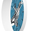 Orca Whale Tribal Tattoo Indigo Blue Ink Art Wall Clock Home Decor