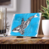 Orca Whale Tribal Tattoo Ink Blue Art Ceramic Photo Tile 6 × 8 / Glossy Home Decor