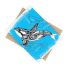 Orca Whale Tribal Tattoo Ink Blue Art Ceramic Photo Tile Home Decor