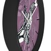 Orca Whale Tribal Tattoo Mauve Purple Ink Art Wall Clock Home Decor