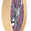 Orca Whale Tribal Tattoo Mauve Purple Ink Art Wall Clock Home Decor