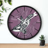 Orca Whale Tribal Tattoo Mauve Purple Ink Art Wall Clock Home Decor