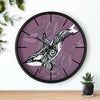 Orca Whale Tribal Tattoo Mauve Purple Ink Art Wall Clock Home Decor