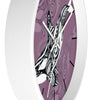 Orca Whale Tribal Tattoo Mauve Purple Ink Art Wall Clock Home Decor