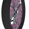 Orca Whale Tribal Tattoo Mauve Purple Ink Art Wall Clock Home Decor