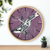 Orca Whale Tribal Tattoo Mauve Purple Ink Art Wall Clock Home Decor