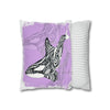 Orca Whale Tribal Tattoo Purple Ink Art Spun Polyester Square Pillow Case Home Decor