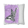 Orca Whale Tribal Tattoo Purple Ink Art Spun Polyester Square Pillow Case Home Decor