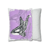Orca Whale Tribal Tattoo Purple Ink Art Spun Polyester Square Pillow Case Home Decor