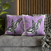 Orca Whale Tribal Tattoo Purple Ink Art Spun Polyester Square Pillow Case Home Decor
