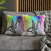 Orca Whale Tribal Tattoo Rainbow Ink Art Spun Polyester Square Pillow Case 16 × Home Decor