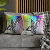 Orca Whale Tribal Tattoo Rainbow Ink Art Spun Polyester Square Pillow Case 18 × Home Decor