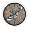 Orca Whale Tribal Tattoo Taupe Ink Art Wall Clock Black / 10 Home Decor