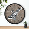 Orca Whale Tribal Tattoo Taupe Ink Art Wall Clock Home Decor