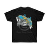 Orca Whale Yellow Blue Dreams Ink Art Dark Unisex Ultra Cotton Tee Black / S T-Shirt