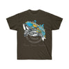 Orca Whale Yellow Blue Dreams Ink Art Dark Unisex Ultra Cotton Tee Chocolate / S T-Shirt