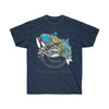 Orca Whale Yellow Blue Dreams Ink Art Dark Unisex Ultra Cotton Tee Navy / S T-Shirt