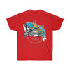 Orca Whale Yellow Blue Dreams Ink Art Dark Unisex Ultra Cotton Tee Red / S T-Shirt