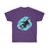 Orca Whales Blue Circles Ink Art Dark Unisex Ultra Cotton Tee Purple / S T-Shirt