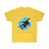 Orca Whales Blue Circles Ink Art Ultra Cotton Tee Daisy / S T-Shirt