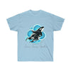 Orca Whales Blue Circles Ink Art Ultra Cotton Tee Light / S T-Shirt