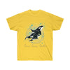 Orca Whales Blue Yellow Splash Ink Ultra Cotton Tee Daisy / S T-Shirt