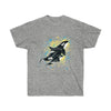 Orca Whales Blue Yellow Splash Ink Ultra Cotton Tee Sport Grey / S T-Shirt